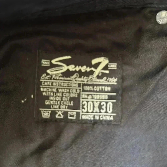 Seven 7 dark wash jeans straight leg jeans size 30x30 - Picture 6 of 6